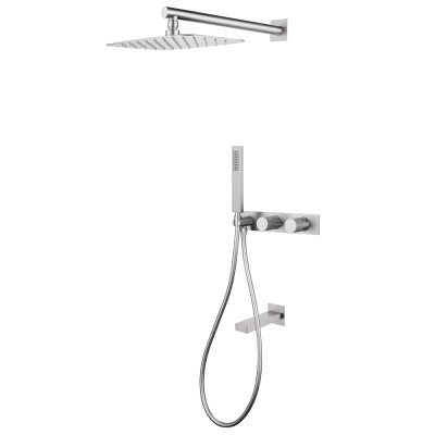 Душевая система ABBER Rund AF8717SP скрытого монтажа с изливом, сатин