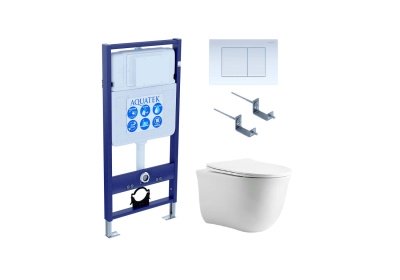 Комплект Aquatek Классик cm-009 4в1 клавиша белая глянцевая