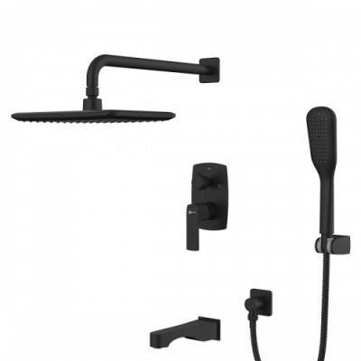 Душевая система встраиваемая Ursus (чёрный) для ванны (Выставочный экземпляр!)