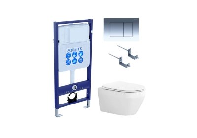 Комплект Aquatek Леа-010 4в1 клавиша хром глянцевый