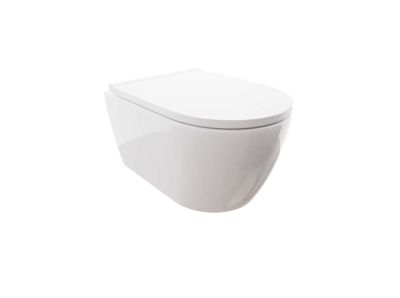 Унитаз подвесной безободковый Aquatek ПОЛАРИС AQ0700-00, 520х365х370 с легкосъемным сиденьем Soft Close