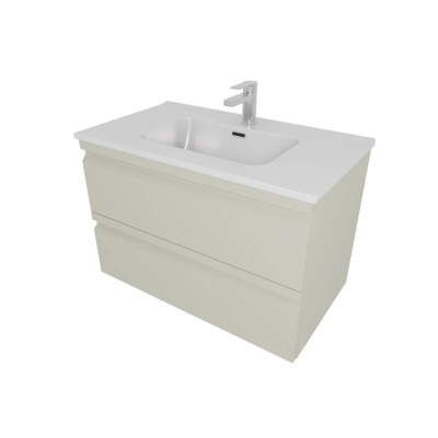 Тумба с раковиной Aquatek Вега AQ77080-GS 80см, 2 ящика, шалфей зеленый