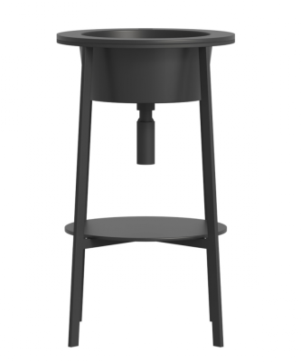 Консоль с керамической раковиной ABBER Bequem AC2130MB черный матовый