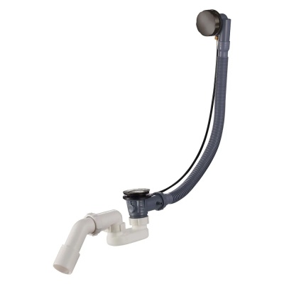 R600.30.09 Сифон для ванны полуавтомат Raglo оружейная сталь (графит)