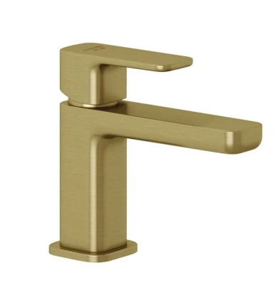 Смеситель Kludi Renon 42266N075 для раковины, с донным клапаном, цвет золото брашированное