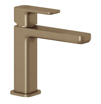 Смеситель для раковины Kludi Renon 42288N175, с донным клапаном, цвет брашированная бронза