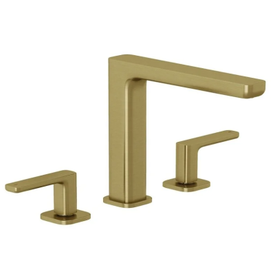 Смеситель для раковины Kludi Renon 42393N075, с донным клапаном, цвет золото брашированное