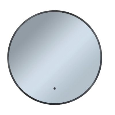 Зеркало Shape Soft Plus (600х600х30) круг черный К01 LED датчик