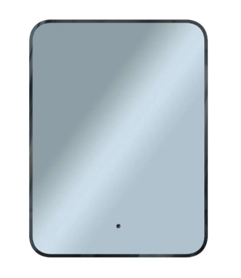 Зеркало Shape Soft (600х800х30) прямоугольник черный К01 LED датчик