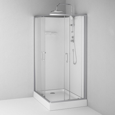 Душевая кабина 120x90 AM.PM Above W9XC-403-12090MT профиль серебристый, низкий поддон