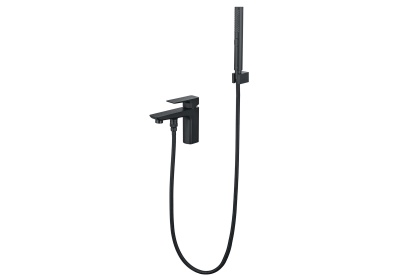 Смеситель врезной на борт ванны на 1 отв. AQUATEK, матовый черный AQ1044MB ВЕГА