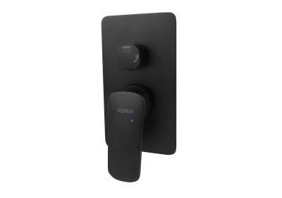 Смеситель для ванны 2 режима, AQUATEK (внешняя и скрытая часть), матовый черный AQ1046MB ВЕГА