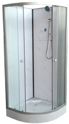 Душевая кабина Aquapulse 8513A fabric white marble