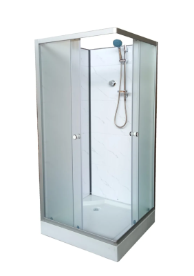Душевая кабина Aquapulse 8514B fabric white marble
