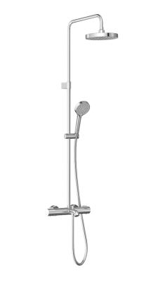 Душевая система VitrA Base Round A47303EXP, термостатическая, хром