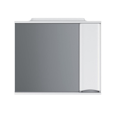 M80MPR0801WG Like, зеркало, частично-зеркальный шкаф, 80 см, с подсветкой, правый, белый, глянец, шт