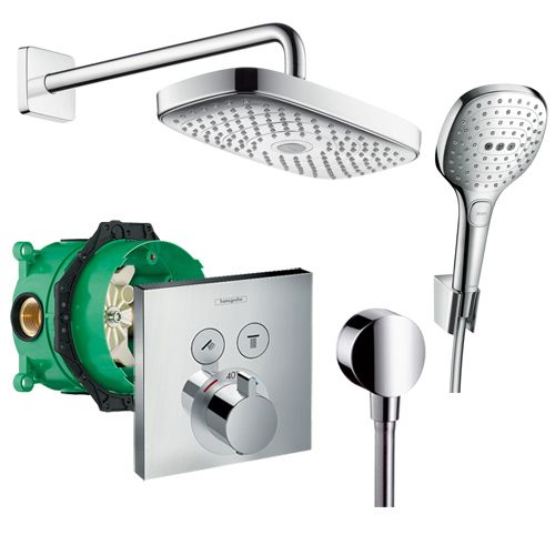 Душевой набор Hansgrohe Raindance Select E 27296000 с термостатом / Купить душев
