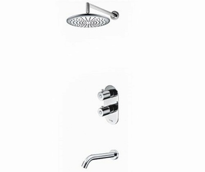 A15030 Thermo Встраиваемый комплект для ванны с изливом и верхней душевой насадкой