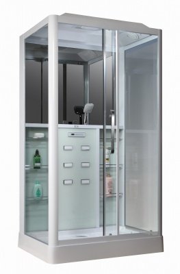 Душевая кабина CS 129  R 90*150*215 см белая (правая)  открывается слева направо