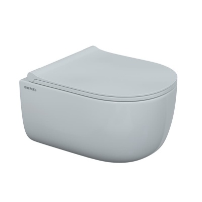 Унитаз подвесной BERGES EGO Rimless 49 см с сиденьем Toma Slim SO микролифт быстросъём