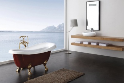 Ванна акриловая отдельностоящая BELBAGNO BB04-ROS 170*80