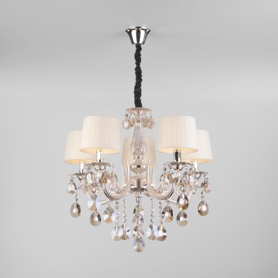 Подвесная люстра Eurosvet 10098/5 серебро/тонированный хрусталь Strotskis