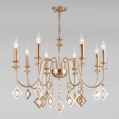 Подвесная люстра Eurosvet Telao 10110/8 золото/тонированный хрусталь Strotskis