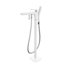 CS-61014-2В Смеситель напольный отдельностоящий, Белый+Хром