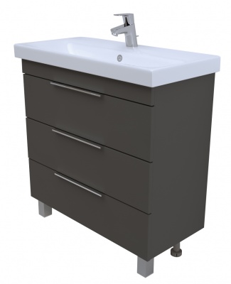 Тумба Gaula 60Н 3я Black У92545 узкая 60*38