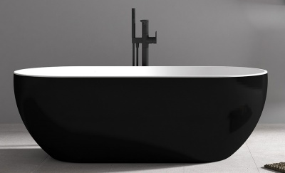 Акриловая ванна ABBER AB9241MB 172x79 черная матовая