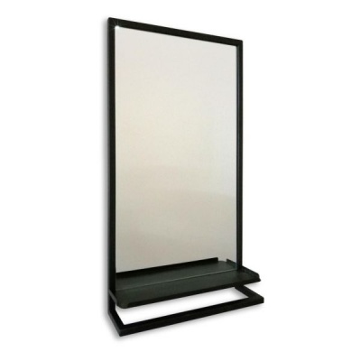 Зеркало Silver Mirrors Квинс Лайт 50x90, в металлической раме, цвет черный