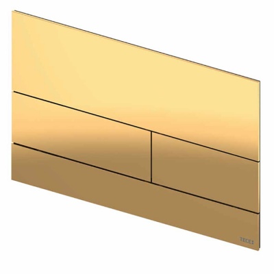 TECEsquare Панель смыва для унитаза с 2 клавишами, металлическая, цвет PVD Polished Gold Optic