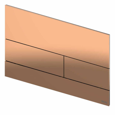 TECEsquare II. Панель смыва, металл, PVD полированное красное золото