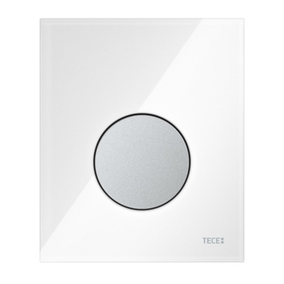 Панель TECEloop Urinal, стекло, белая, кл. хром мат.