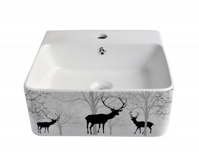 Накладная раковина Black Deer, 400x420x156