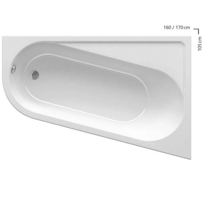 Акриловая ванна Ravak Chrome 170x105 R CA41000000 (правая)