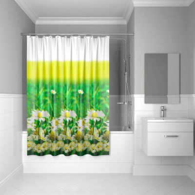 Штора для ванной комнаты, 200*200 см, полиэстер, daisy garden, IDDIS, SCID050P