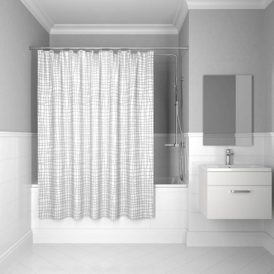 Штора для ванной комнаты, 200*180 см, полиэстер, Silver Gauze , IDDIS, 341P20RI11