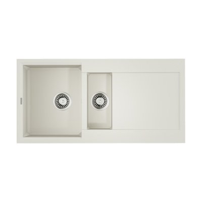 кухонная мойка Omoikiri Sakaime 100-2-WH Tetogranit/белый 4993895