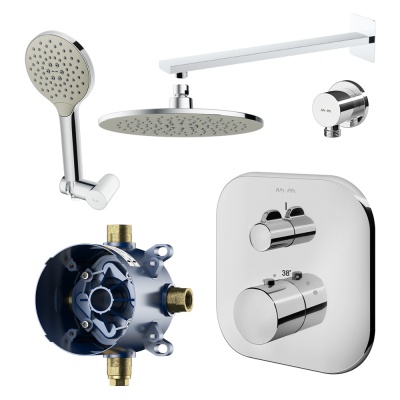 Набор скрытого монтажа на 2 потребителя с термостатом AM.PM FM005RH00