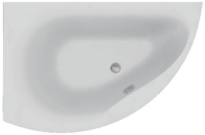 Aqua160x105 L Ассиметричная акриловая ванна C-bath (Польша)