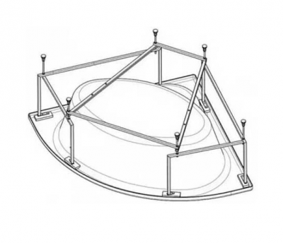 Монтажный комплект для ванны Santek Канны 150х150 1.WH11.2.432