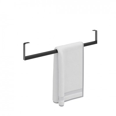 Держатель для полотенец к раковинам LOGICA 70 с крепежом, черный матовый