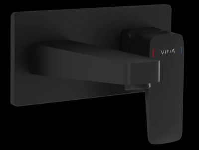 Vitra A4273836EXP Root Square Смеситель для раковины встроенный, матовый черный