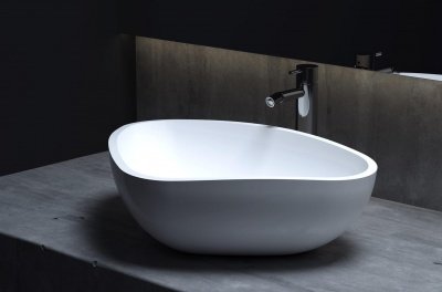 Раковина накладная GLORIA 306 покраска по RAL  полностью S-Stone 560х390 Матовое