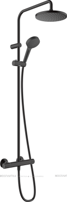Душевая система Hansgrohe Vernis Blend Showerpipe 200 1jet 26276670, матовый чёрный