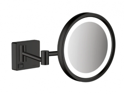 Косметическое зеркало Hansgrohe AddStoris 41790670 с подсветкой черный, матовый