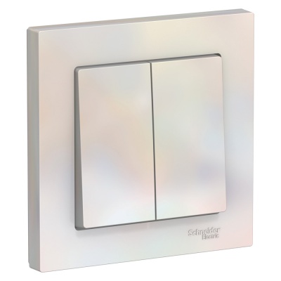 SE AtlasDesign Жемчуг Выключатель 2-клавишный сх.5, 10АХ, в сборе