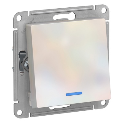 SE AtlasDesign Жемчуг Переключатель 1-клавишный с подсветкой, сх.6а, 10АХ, механизм