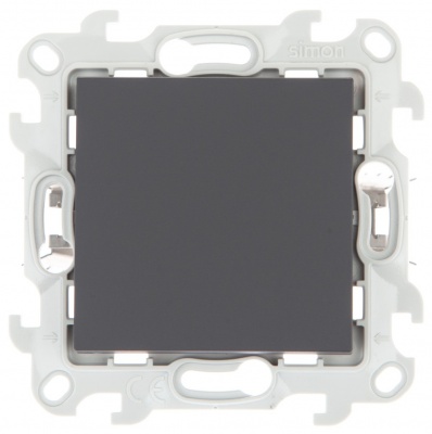 Simon 24 Графит Одноклавишный перекрестный выключатель Push&Go